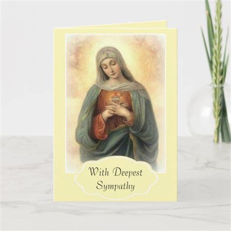 Our Sorrowful Mother Mary Card | Zazzle | Sympathy cards, Mother mary ...