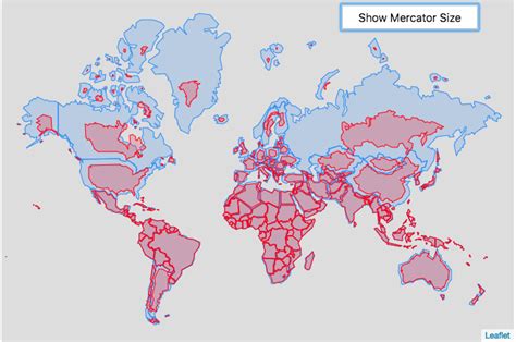 Real Country Sizes Shown on Mercator Projection (Updated) - Engaging Data