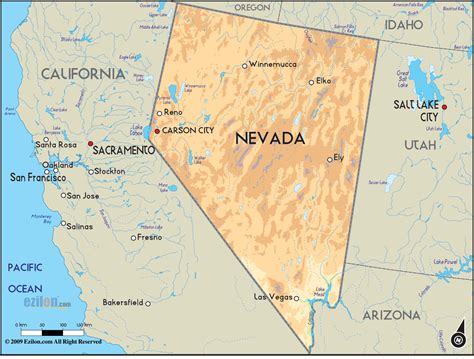 Nevada Map - TravelsFinders.Com