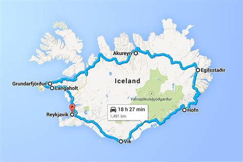 Iceland Ring Road Map - Share Map