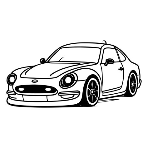 This is s a vector car clipart, car vector silhouette, a black and ...