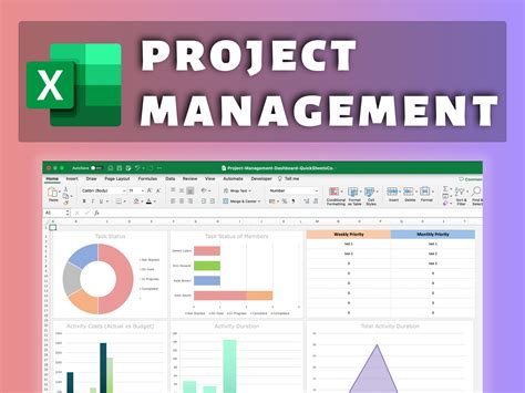 Project Management Dashboard Excel Template Automatic Dashboard ...