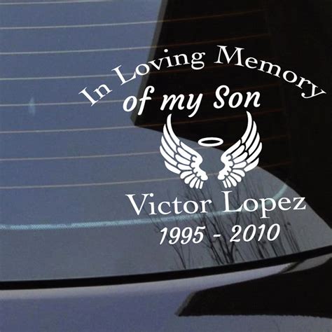 In Loving Memory Personalized Car Decal – Dana Decals