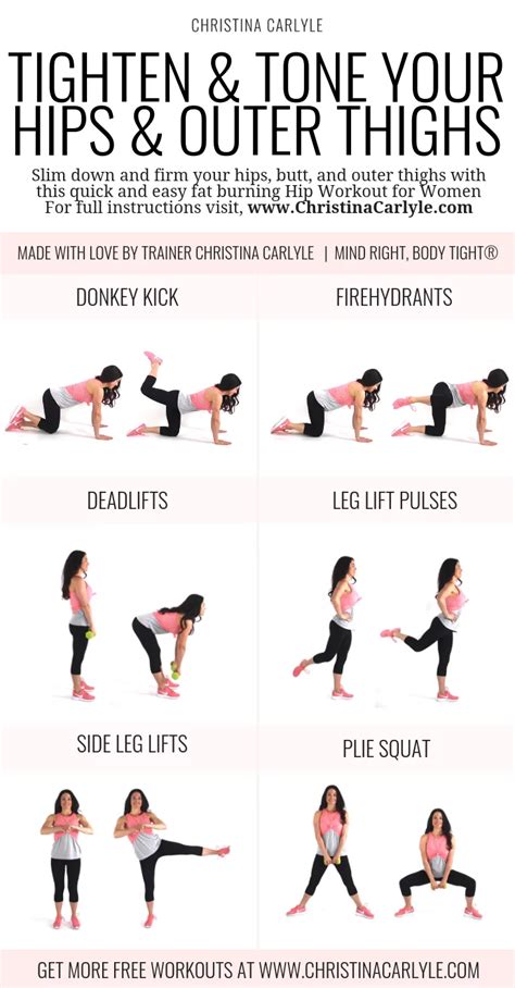 Fat Burning Hip Workout for Tight, Toned Hips - Christina Carlyle