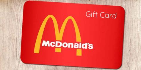 Pin on Mcdonalds gift card