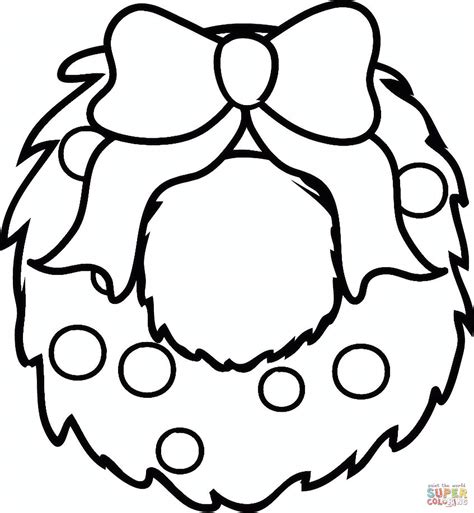 Christmas Wreath coloring page | Free Printable Coloring Pages