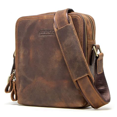 Premium Genuine Leather Vintage Messenger Bag - Leatherya