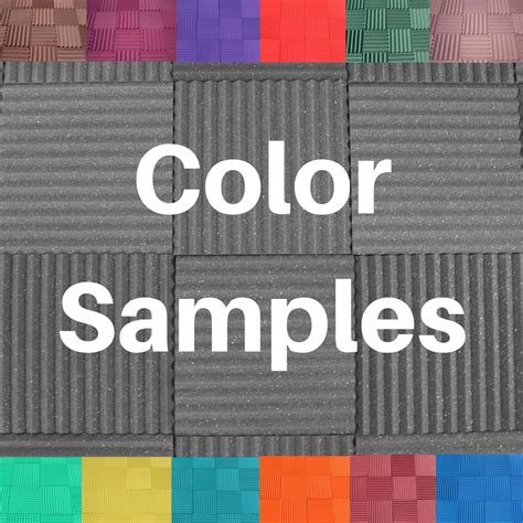 Acoustic Foam Color Sample Pieces - 13 Colors – SoundAssured