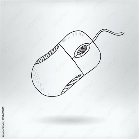 Cartoon Symbol of Computer Mouse - Computer Concept - Drawing Sketch ...