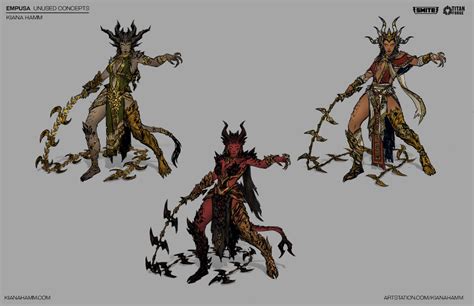 ArtStation - Empusa Demon: Unused SMITE work, Kiana Hamm | Dark fantasy ...