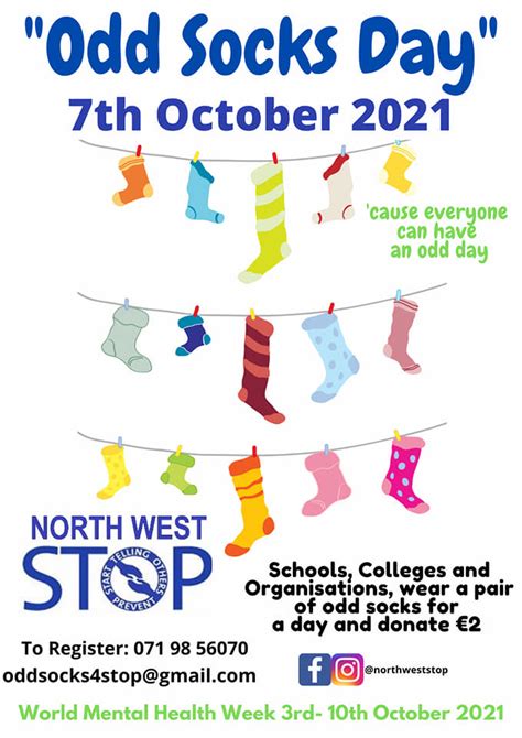 Odd Socks Day 7th October 2021 - North West Stop