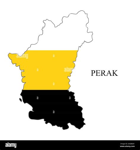 Perak map vector illustration. Malaysian city. State in Malaysia Stock ...