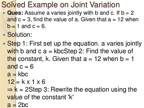 Joint variation