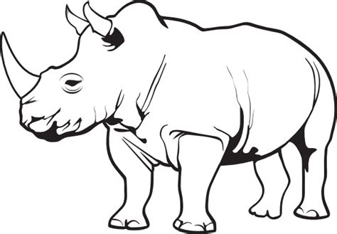 Outline Of Rhino - ClipArt Best