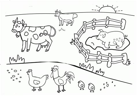 Farm Animals Coloring Book Coloring Pages