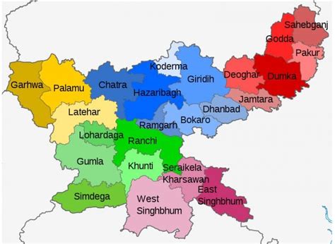 District Map Of Jharkhand