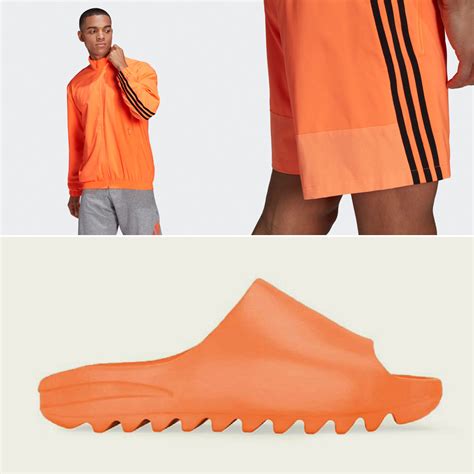 YEEZY Slides Enflame Orange Shirts Clothing Outfits to Match