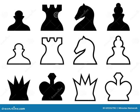 Chess Pieces Symbols Vector Illustration | CartoonDealer.com #69326790