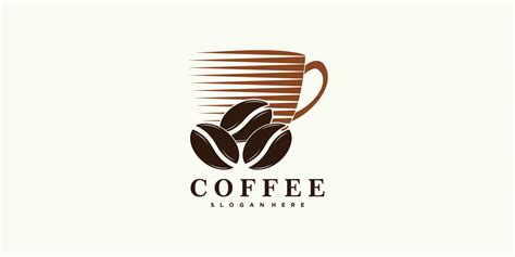 coffee logo design for coffee shop icon with creative concept premium ...