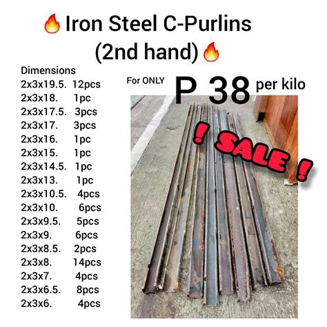 🔥Iron Steel C-Purlins (2nd hand)🔥, Commercial & Industrial ...