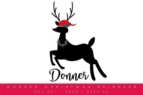 Donner Christmas Reindeer Clipart