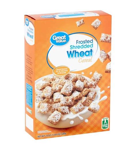 Great Value Frosted Bite Size Shredded Wheat Cereal, 24 oz