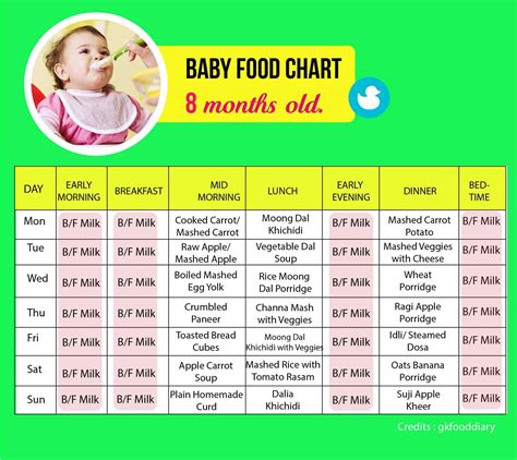 Baby Feeding Guide 8 Months