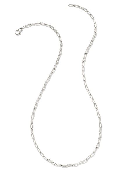 Small Paperclip Chain Necklace in Sterling Silver | Kendra Scott