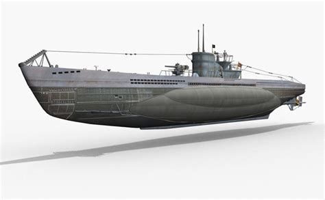 German U-BOAT Type VII 3D model | CGTrader