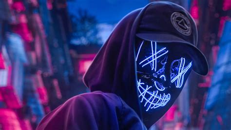 Neon Hoodie Hat Guy 4k Wallpaper,HD Photography Wallpapers,4k ...