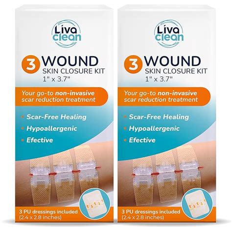 Buy (6 CT) 1 X 3.7” Wound Closure Strips - Laceration Closure Kit - Zip ...