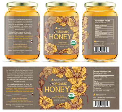 Organic Honey Labels Template - dLayouts Graphic Design Blog