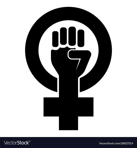 Symbol feminism movement gender women resist Vector Image