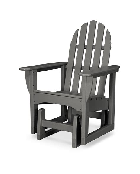 POLYWOOD® Classic Adirondack Glider Chair in Slate Grey - Walmart.com