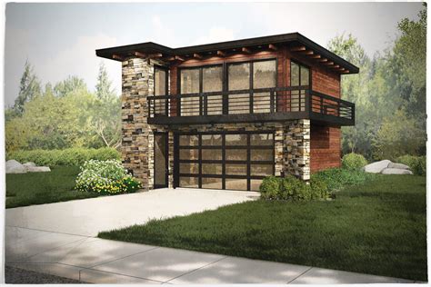 Garage w/Apartments with 2-Car, 1 Bedrm, 615 Sq Ft | Plan #149-1838