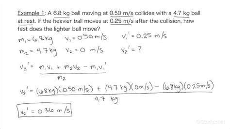 Law Of Conservation Of Momentum Formula