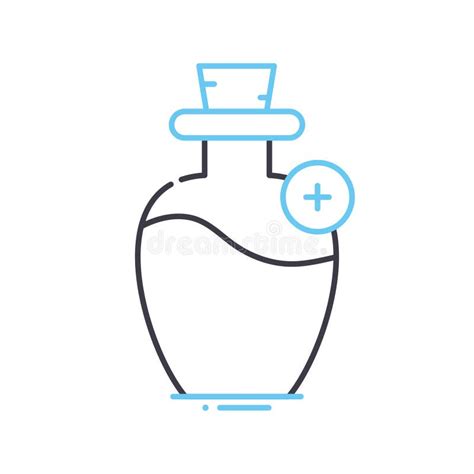 Mana Potion Line Icon, Outline Symbol, Vector Illustration, Concept ...