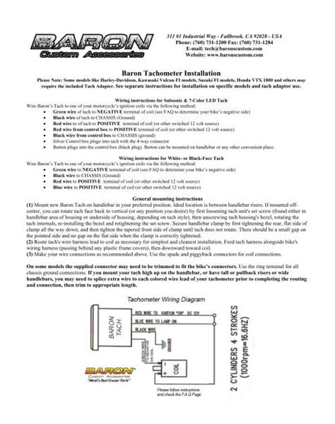 Motorcycle Tachometer Wiring Diagram - Database - Faceitsalon.com