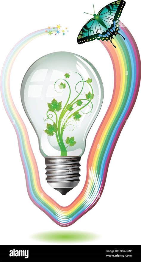 Light bulb for eco environmental concept, vector illustration Stock ...