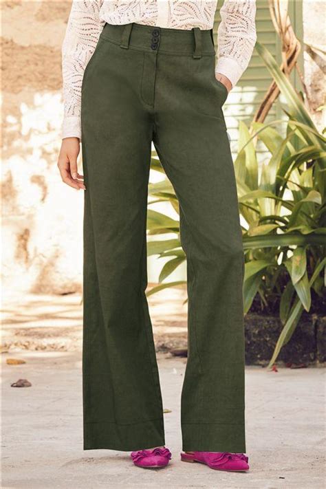 Next Womens Khaki Wide Leg Trousers – Stockpoint Apparel Outlet