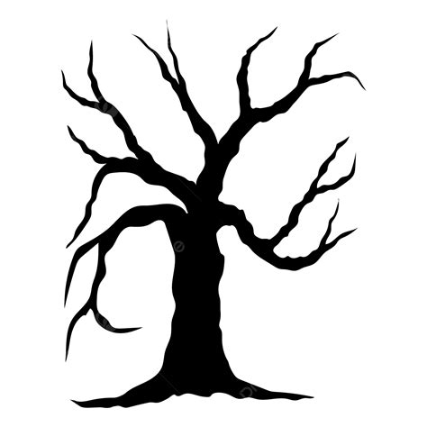 Tree Silhouette Vector, Halloween Tree Vector, Halloween Tree Clipart ...