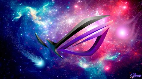 Asus ROG (Republic of Gamers): Logo met Galaxy-thema 4K achtergrond ...