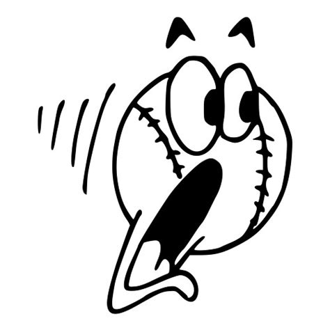 Screaming Baseball Decal - ClipArt Best