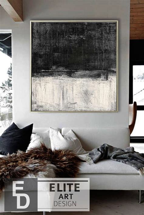 Black and White Painting Extra Large Wall Art Abstract - Etsy