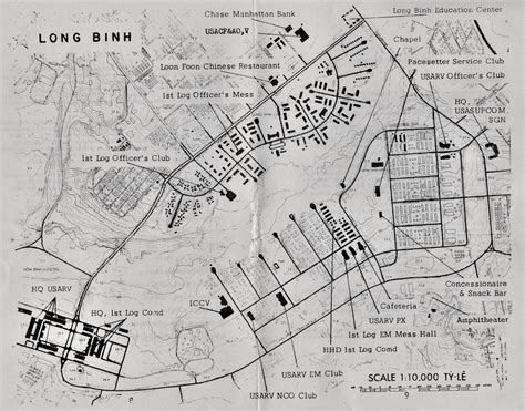 Long Binh Army Base Map