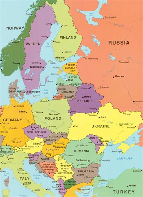 Map Of Europe Free Printable - United States Map