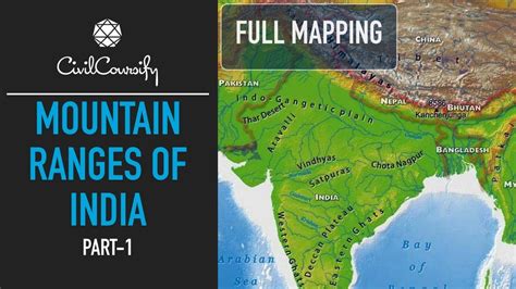 Mountain Ranges In India Map – Map Vector