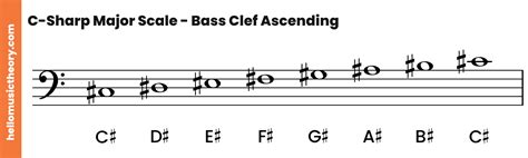 C Sharp Major Scale Treble Clef