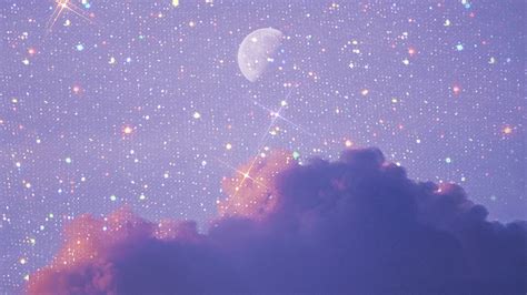 Purple Sky With Stars