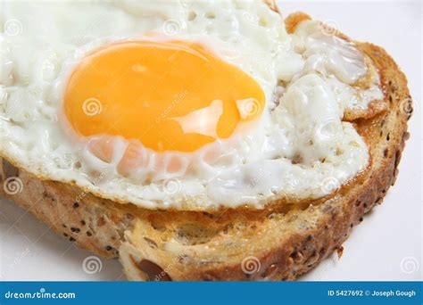 Fried Egg On Toast Stock Photography - Image: 5427692